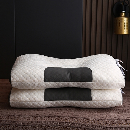 （总）沃兰国际 水立方针织羽丝绒枕头成人护颈单人枕芯SPA枕
