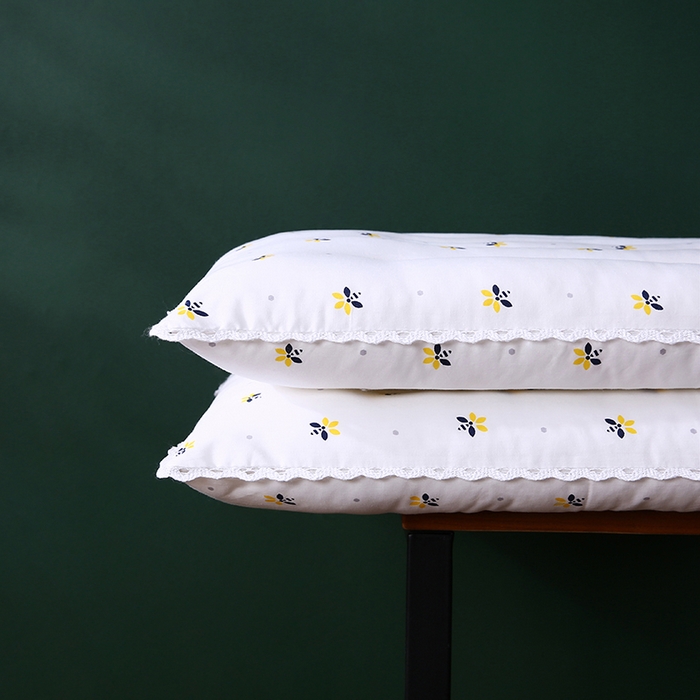 91家纺网 家纺一手货源 找家纺 （总）沃兰国际 全棉贡缎小蜜蜂羽丝绒可水洗护颈枕芯定型单人枕头