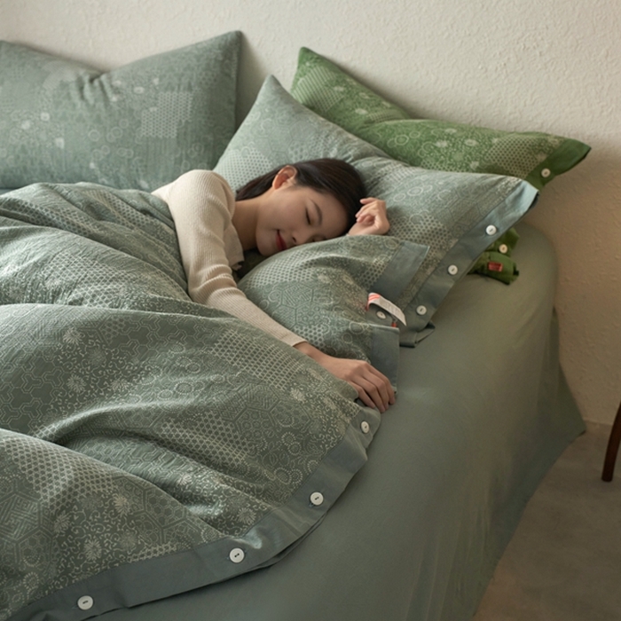 91家纺网 家纺一手货源 找家纺 （总）安莱生活 2024年新品高端双层纱大提花工艺款缤纷花妍纽扣款