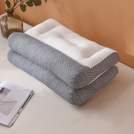 91家纺网 家纺一手货源 找家纺 （总）仁宇枕业 2024新款枕芯 圆柱分区反牵引舒适颈椎枕头枕芯