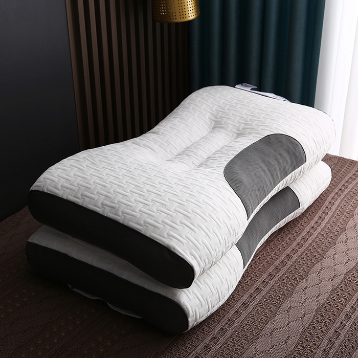 91家纺网 家纺一手货源 找家纺 （总）沃兰国际 蜂巢针织羽丝绒枕头成人护颈单人枕芯SPA枕