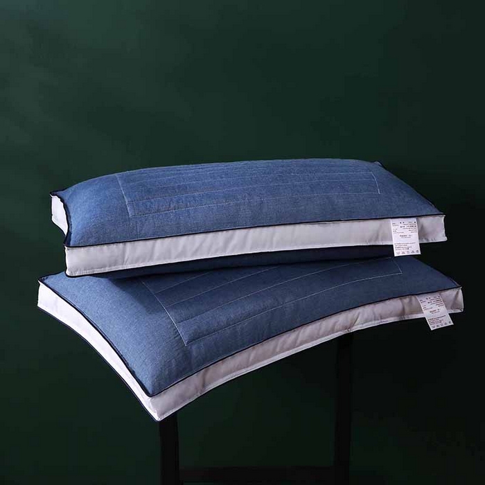 91家纺网 家纺一手货源 找家纺 （总）沃兰国际 新款全棉水洗棉荞麦枕芯花草护颈枕头单人绗缝定型枕