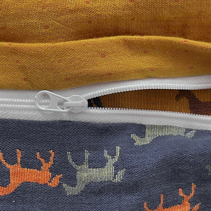 91家纺网 家纺一手货源 找家纺 睡棉坊 2024新款全棉色织提花双层纱复古单被套 群马