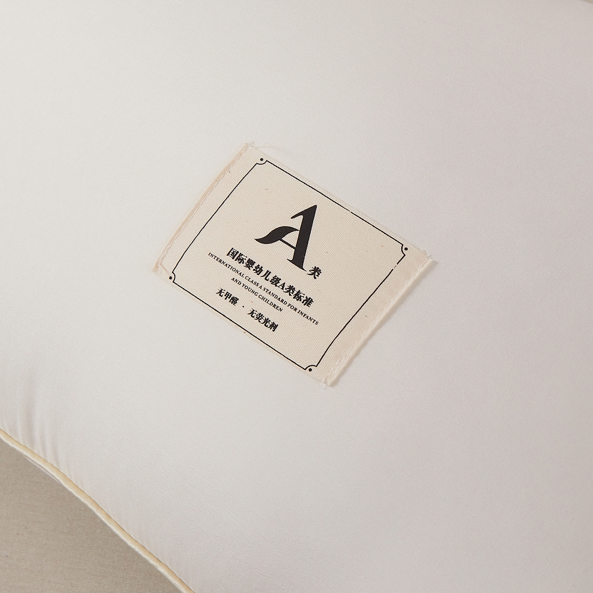 91家纺网 家纺一手货源 找家纺 凯森家纺 2024新款学生枕头枕芯单人枕芯羽丝绒酒店枕头 米色单边-单只装