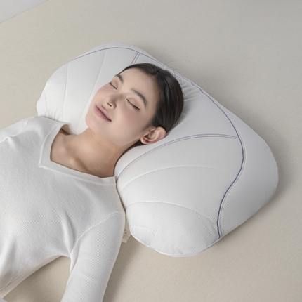 （总）麦肯锡 2024新款夹芯可调节荞麦二合一枕枕芯模特图
