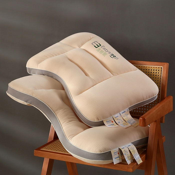 91家纺网 家纺一手货源 找家纺 （总）沃兰国际 逸睡眠针织羽丝绒枕头成人护颈单人枕芯定型枕