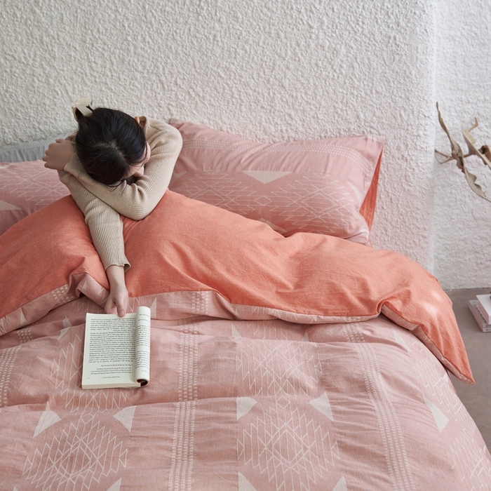 91家纺网 家纺一手货源 找家纺 安莱生活 2024年新品高端色织提花异域风情波西米亚基础款 波西米亚基础款-橘红