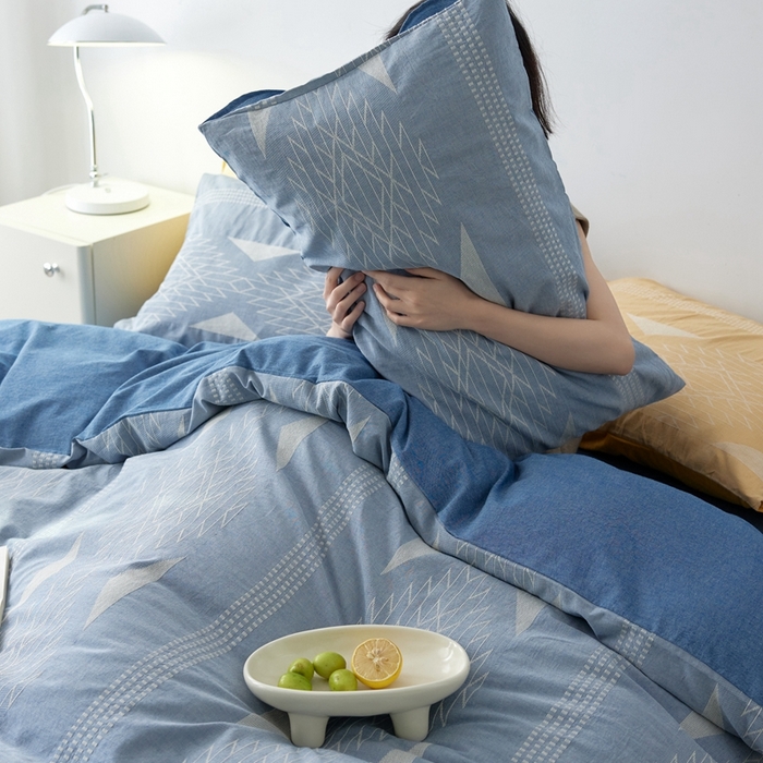 91家纺网 家纺一手货源 找家纺 安莱生活 2024年新品高端色织提花异域风情波西米亚基础款 波西米亚基础款-深蓝