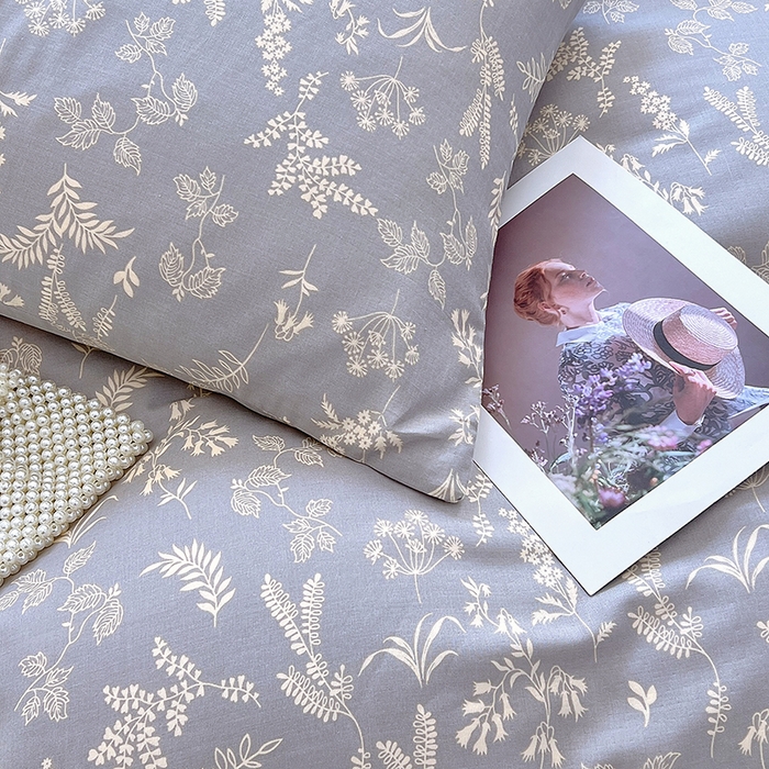 91家纺网 家纺一手货源 找家纺 于果 2024新款全棉双层纱四件套 清筱