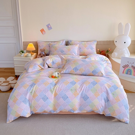 于果 2024新款全棉双层纱四件套 卡莱尔