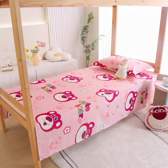 91家纺网 家纺一手货源 找家纺 （总）凯森家纺 2024新款全棉13372学生床单三件套直播代发