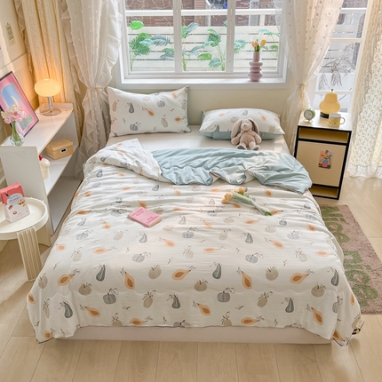 91家纺网 家纺一手货源 找家纺 （总）贝扬思 2025新款水洗邹邹纱夏被