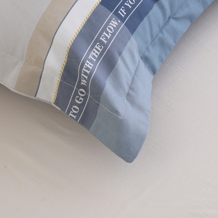 91家纺网 家纺一手货源 找家纺 凯森家纺 2024新款13372全棉枕套单人枕头套枕芯套儿童枕套 卡乐-蓝