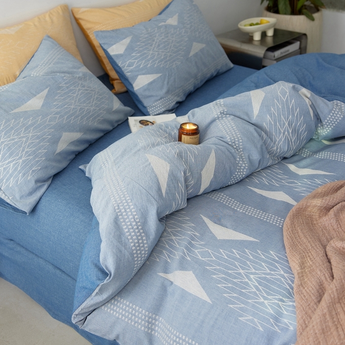 91家纺网 家纺一手货源 找家纺 安莱生活 2024年新品高端色织提花异域风情波西米亚基础款 波西米亚基础款-深蓝