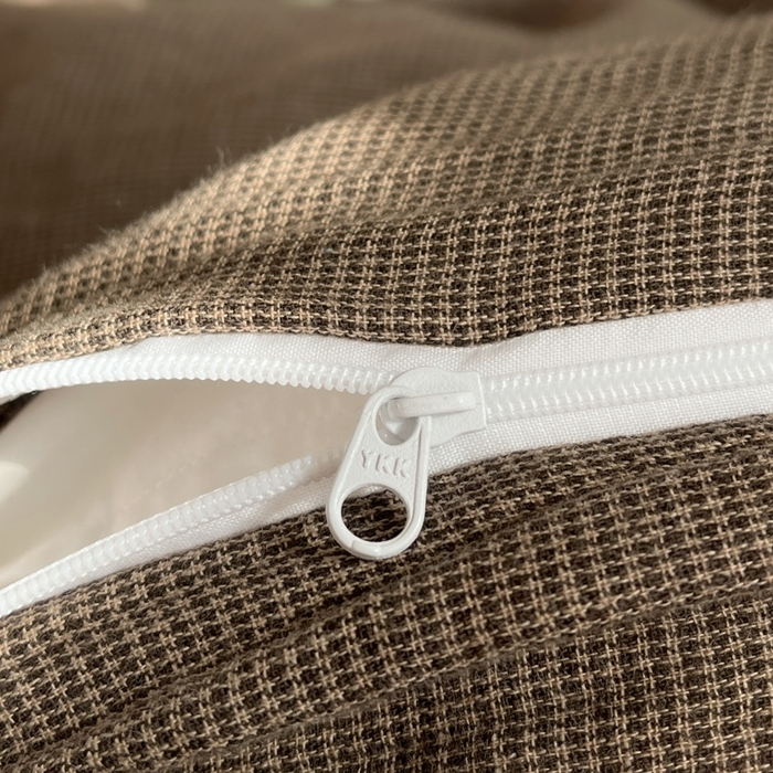 91家纺网 家纺一手货源 找家纺 睡棉坊 2024新款全棉色织提花双层纱复古单被套 千喜格-咖