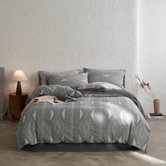 91家纺网 家纺一手货源 找家纺 安莱生活 2024年新品高端色织提花异域风情波西米亚基础款 波西米亚基础款-深灰