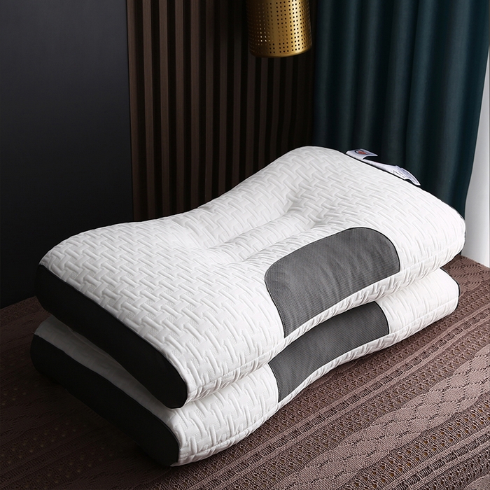 91家纺网 家纺一手货源 找家纺 （总）沃兰国际 蜂巢针织羽丝绒枕头成人护颈单人枕芯SPA枕