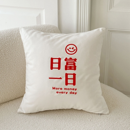 91家纺网 家纺一手货源 找家纺 （总）美茉家居 2024新款文字抱枕