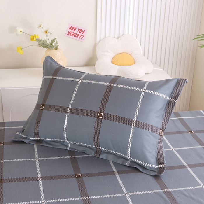 91家纺网 家纺一手货源 找家纺 凯森家纺 2024新款全棉13372学生床单三件套直播代发 俄洛伊-灰