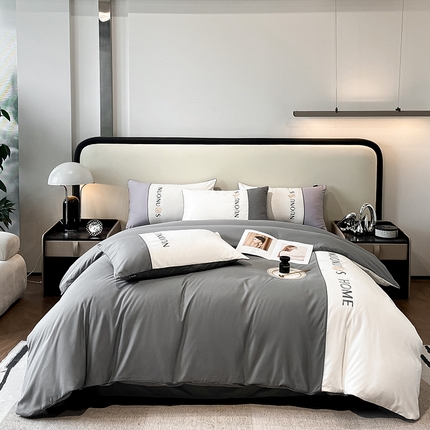 91家纺网 家纺一手货源 找家纺 （总）云雀家纺 2025新款水洗磨毛拼接四件套系列