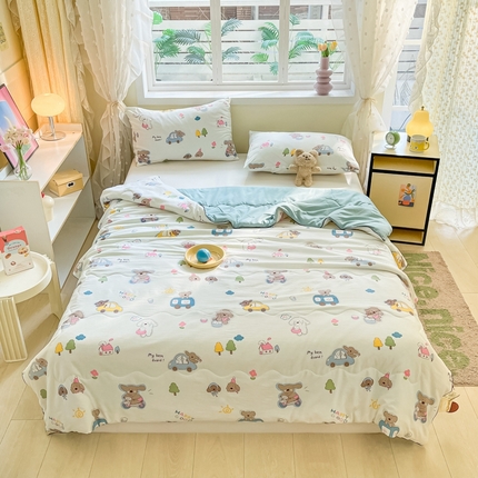 91家纺网 家纺一手货源 找家纺 （总）贝扬思 2025新款水洗邹邹纱夏被