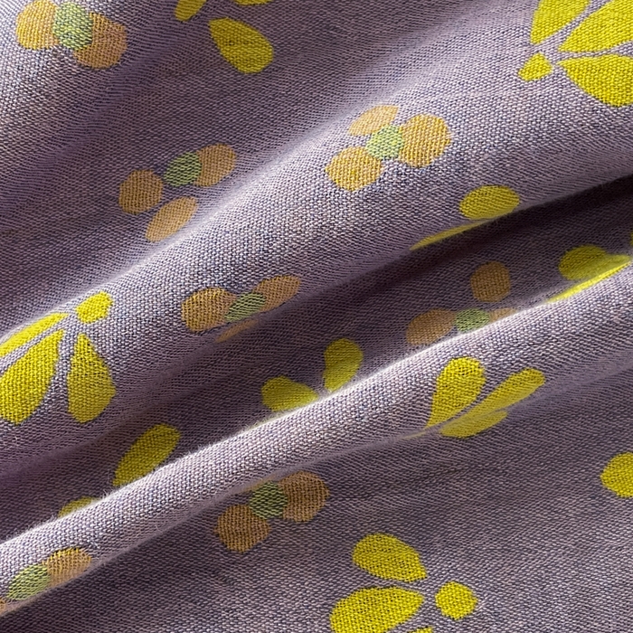 91家纺网 家纺一手货源 找家纺 睡棉坊 2024新款全棉色织提花双层纱复古单被套 诗画-紫