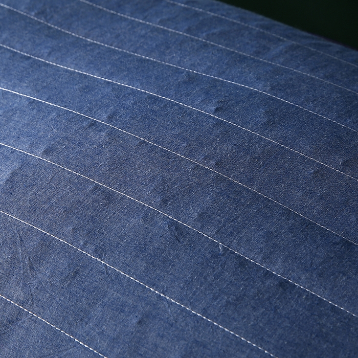 91家纺网 家纺一手货源 找家纺 沃兰国际 新款全棉水洗棉荞麦枕芯花草护颈枕头单人绗缝定型枕 琥珀蓝