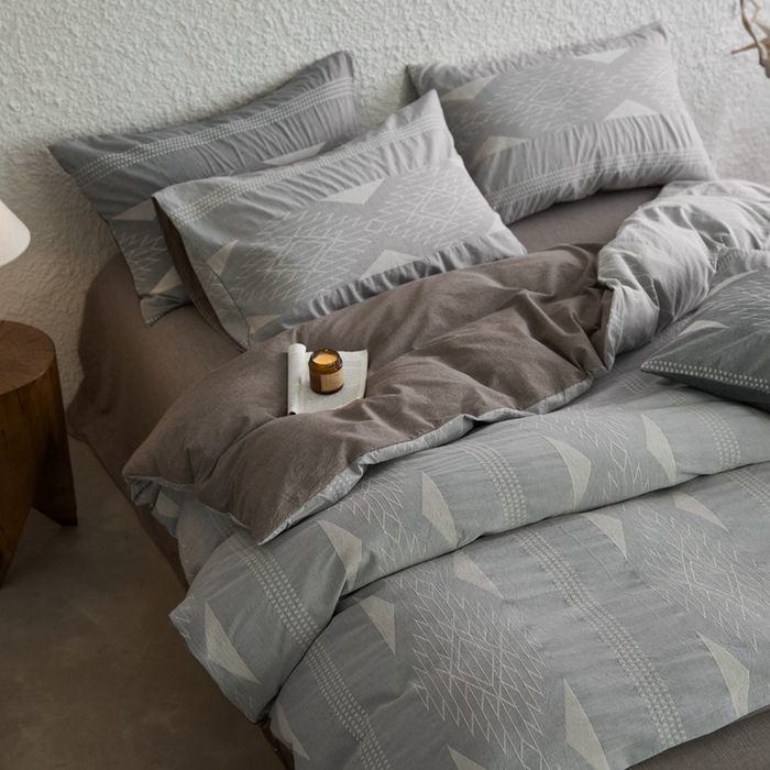 91家纺网 家纺一手货源 找家纺 安莱生活 2024年新品高端色织提花异域风情波西米亚基础款 波西米亚基础款-浅灰