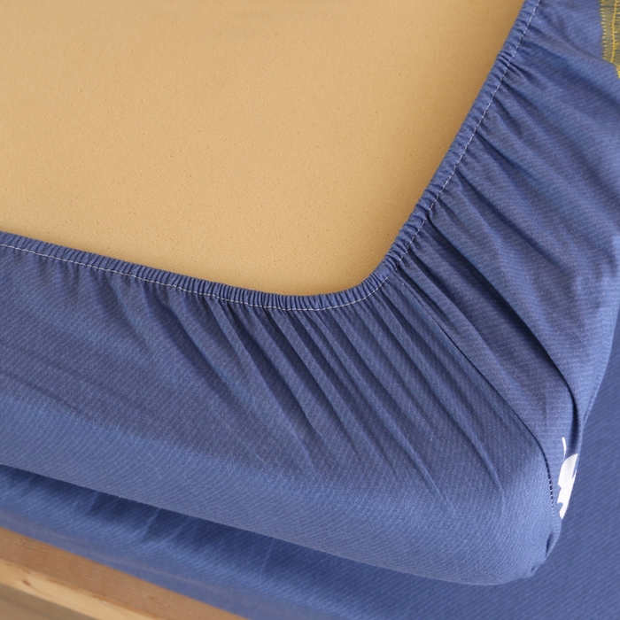 91家纺网 家纺一手货源 找家纺 凯森家纺 2024新款13372全棉印花学生床笠宿舍寝室床垫保护套上下铺床笠 一路繁程