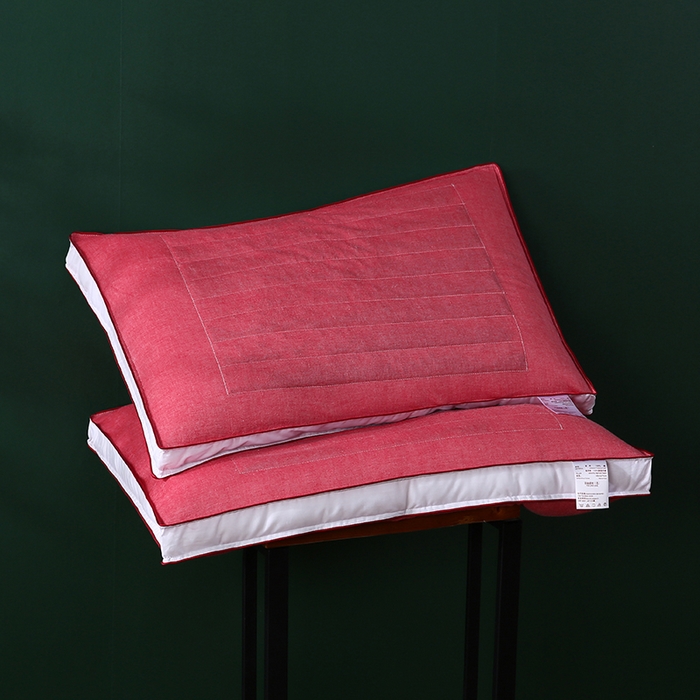 91家纺网 家纺一手货源 找家纺 （总）沃兰国际 新款全棉水洗棉荞麦枕芯花草护颈枕头单人绗缝定型枕