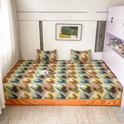 91家纺网 家纺一手货源 找家纺 （总）手艺人沙发垫炕垫 2025新款雪尼尔炕盖榻榻米炕垫K606-K612