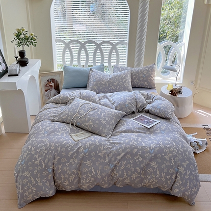 于果 2024新款全棉双层纱四件套 清筱