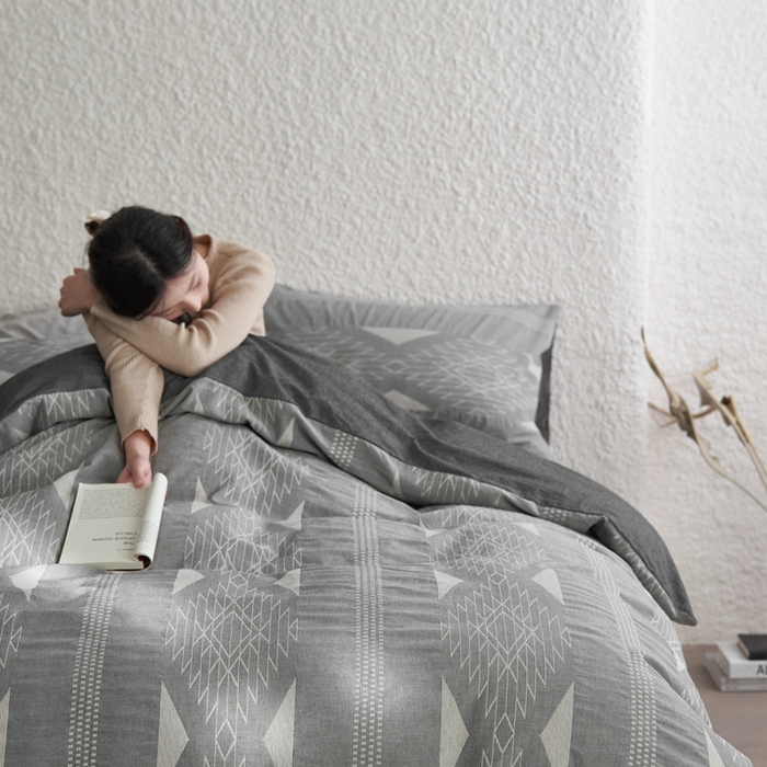 91家纺网 家纺一手货源 找家纺 安莱生活 2024年新品高端色织提花异域风情波西米亚基础款 波西米亚基础款-深灰