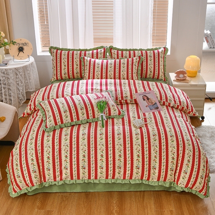 91家纺网 家纺一手货源 找家纺 （总）梦精灵家纺 2025新款花边床单四件套