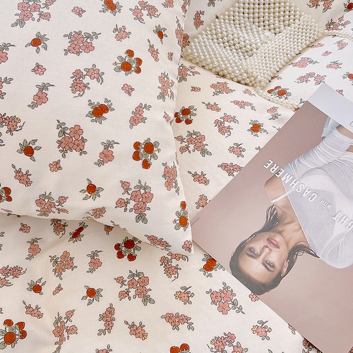 91家纺网 家纺一手货源 找家纺 于果 2024新款全棉双层纱四件套 花拾