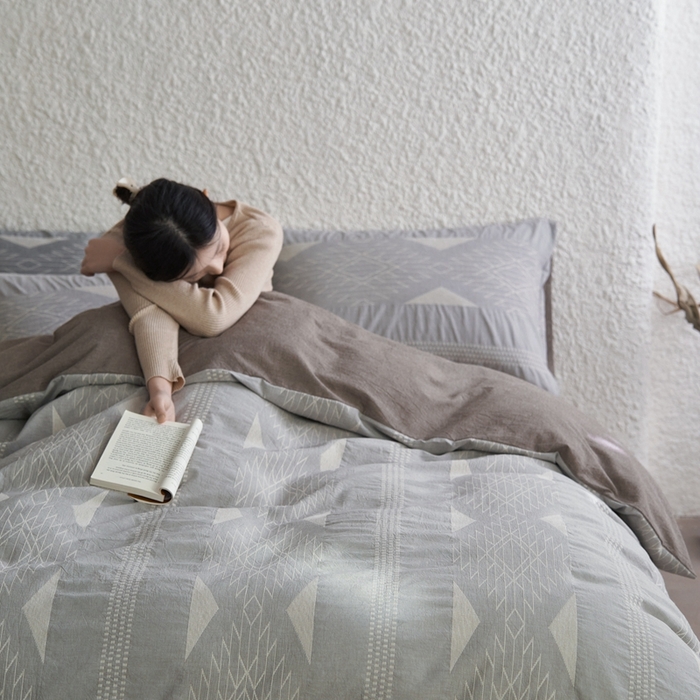 91家纺网 家纺一手货源 找家纺 安莱生活 2024年新品高端色织提花异域风情波西米亚基础款 波西米亚基础款-浅灰