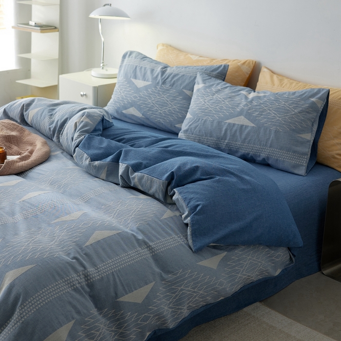 91家纺网 家纺一手货源 找家纺 安莱生活 2024年新品高端色织提花异域风情波西米亚基础款 波西米亚基础款-深蓝