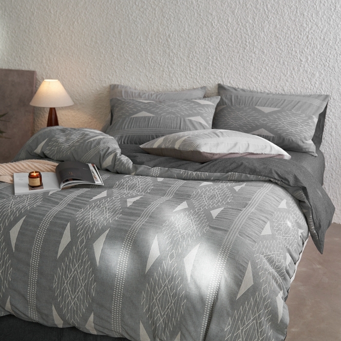 91家纺网 家纺一手货源 找家纺 安莱生活 2024年新品高端色织提花异域风情波西米亚基础款 波西米亚基础款-深灰