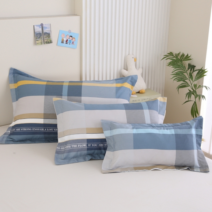 91家纺网 家纺一手货源 找家纺 凯森家纺 2024新款13372全棉枕套单人枕头套枕芯套儿童枕套 卡乐-蓝