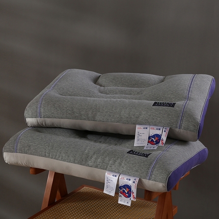 （总）沃兰国际 全棉元气针织羽丝绒枕头舒适安睡定型枕芯