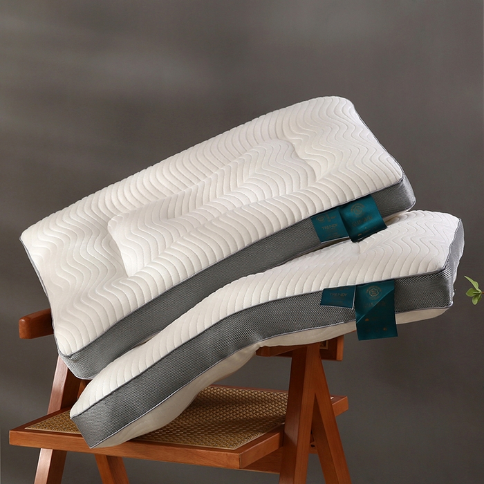 91家纺网 家纺一手货源 找家纺 （总）沃兰国际 针织绗缝羽丝绒枕头成人护颈单人枕芯定型舒适枕