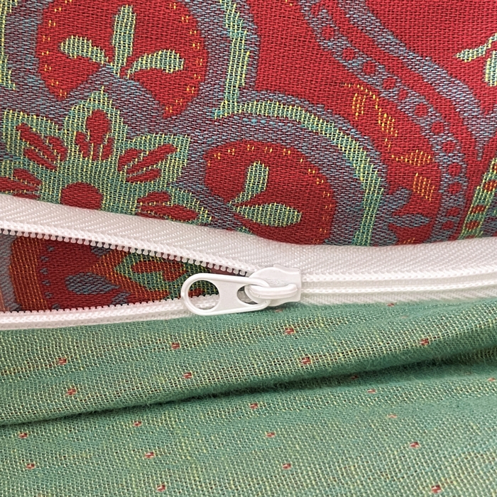 91家纺网 家纺一手货源 找家纺 睡棉坊 2024新款全棉色织提花双层纱复古单被套 百样