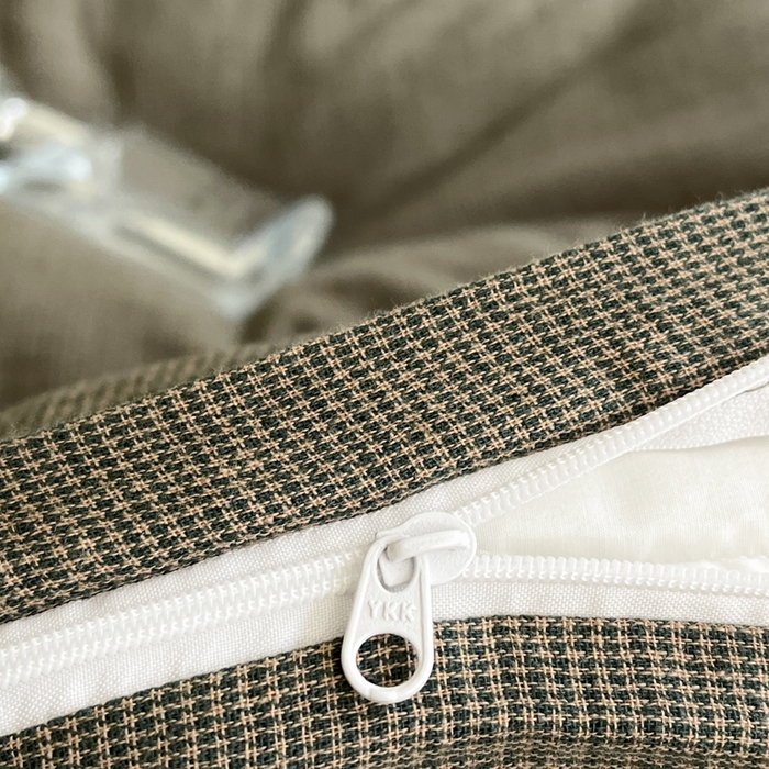 91家纺网 家纺一手货源 找家纺 睡棉坊 2024新款全棉色织提花双层纱复古单被套 千喜格-绿