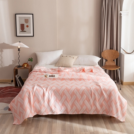 91家纺网 家纺一手货源 找家纺 （总）朴尔家纺-毛巾被 2024新款塞尚风格全棉水洗棉三层纱布毛巾被