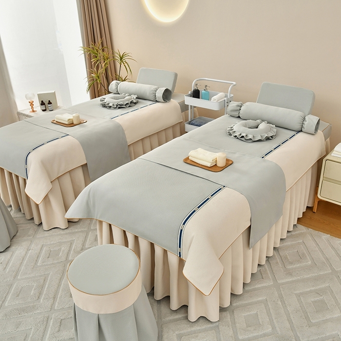 91家纺网 家纺一手货源 找家纺 莉人坊 2024款清雅裙摆米啦棉床罩 比利时灰