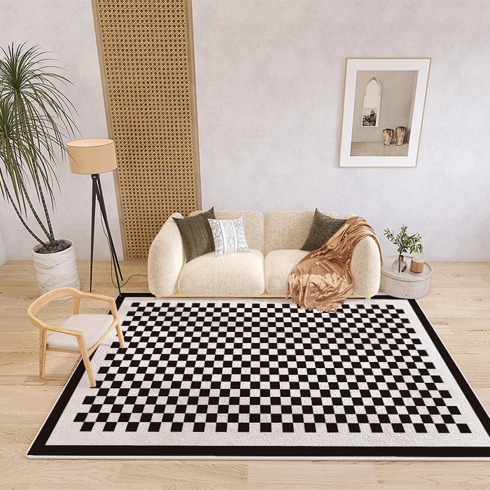 91家纺网 家纺一手货源 找家纺 （总）芙宁娜 2024新款仿羊绒家用客厅地毯简约轻奢高级感沙发茶几毯卧室地毯地垫