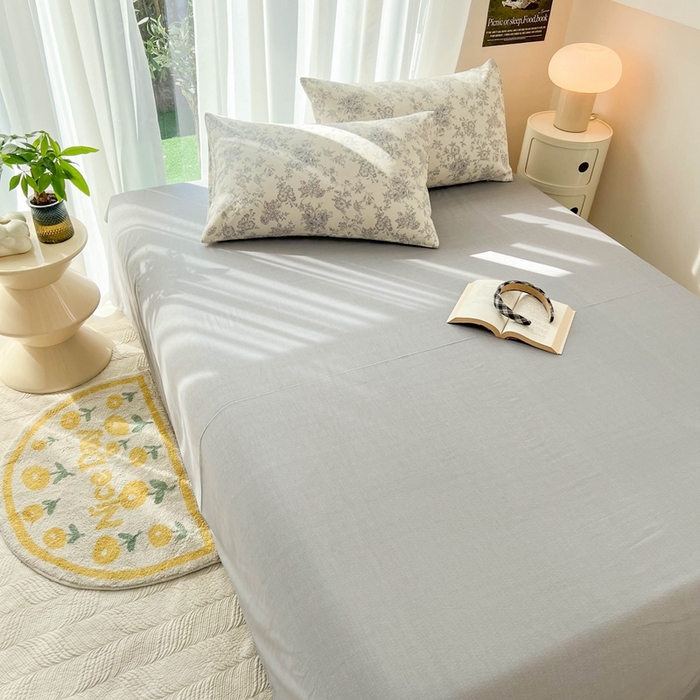 91家纺网 家纺一手货源 找家纺 HL原创 2024新款13070全棉40s单被套 小苍兰