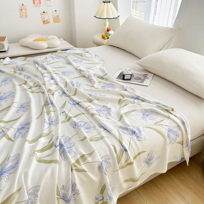 91家纺网 家纺一手货源 找家纺 首爱2025新款印花竹纤维午睡盖毯子空调毯沙发毯多功能儿童盖毯毯子洛伊