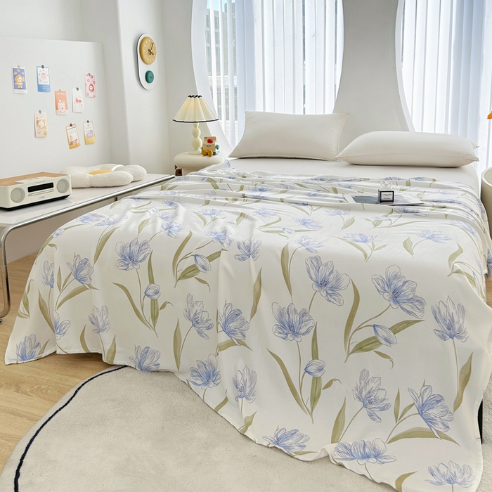 91家纺网 家纺一手货源 找家纺 首爱2025新款印花竹纤维午睡盖毯子空调毯沙发毯多功能儿童盖毯毯子洛伊