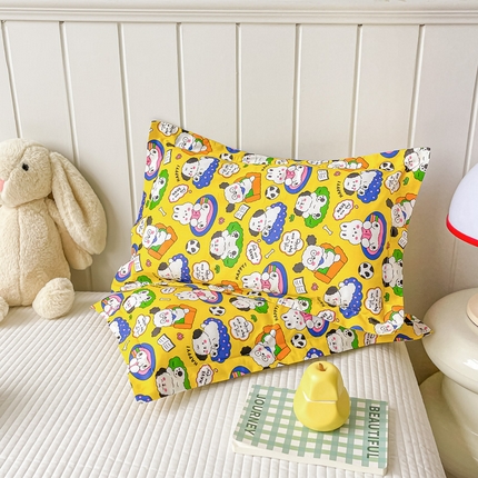金帛坊 2024新款100%全棉信封枕套儿童可拆卸枕芯枕头 萌萌乐园